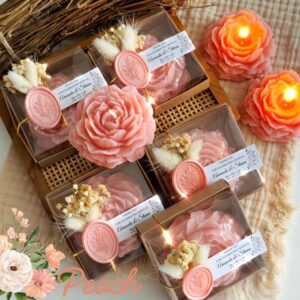 Personalized Peony Candle